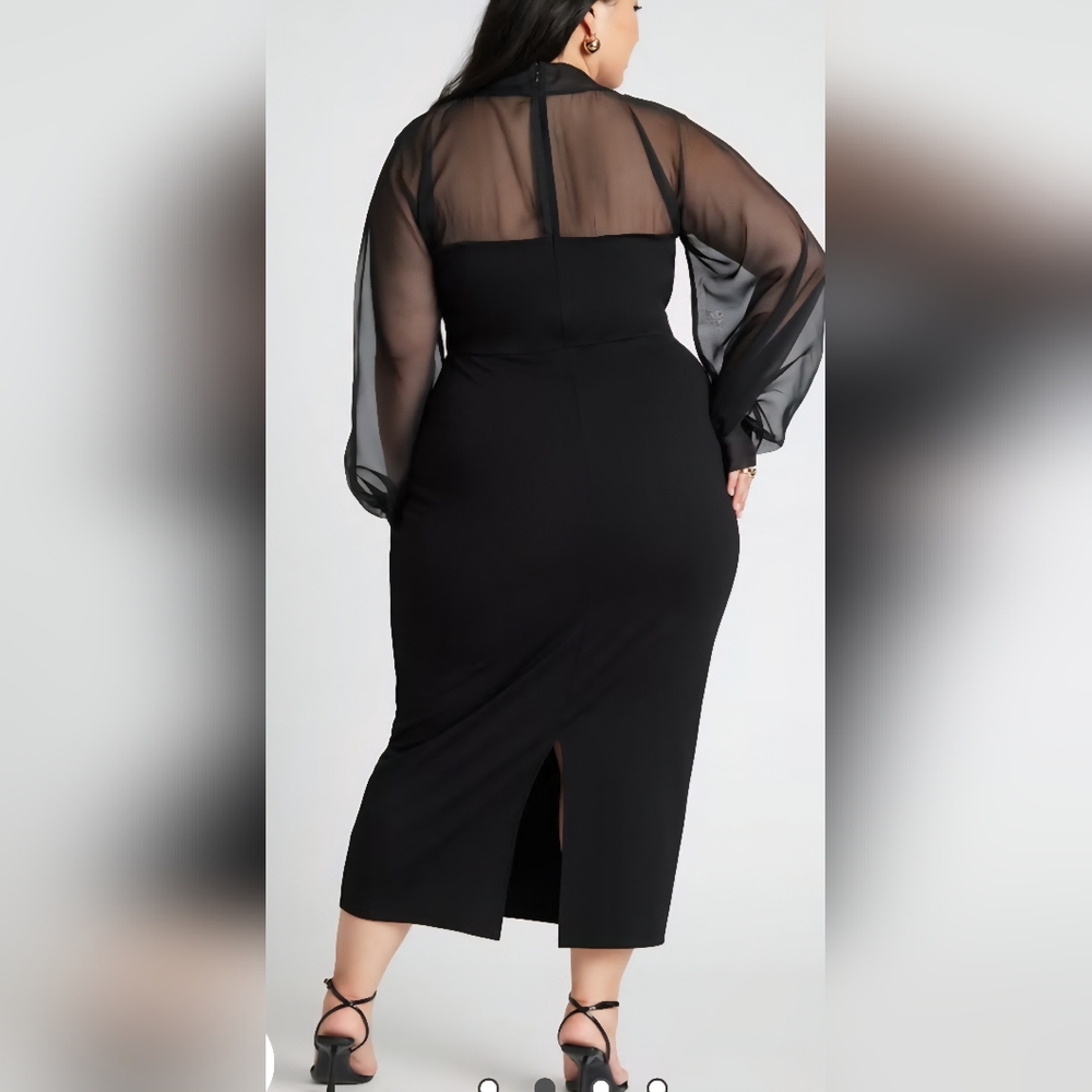 Eloquii Bolero Column Dress. New. Sz 26/28. Black - Picture 2 of 7